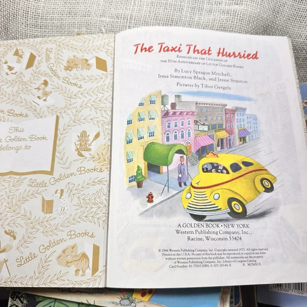 Little Golden Books Lot‎ 4 Poky Little Puppy Scooby Doo Barbie Taxi Kids